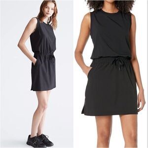 NWT Calvin Klein Performance Sleeveless Tank Dress With Pockets Black Size XL
